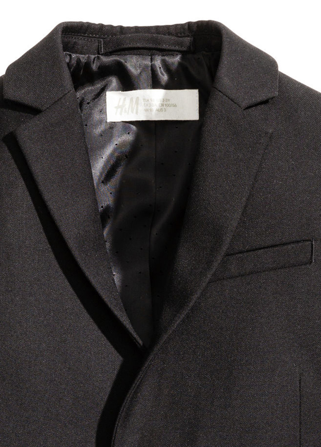 Піджак H&M з довгим рукавом однотонний чорний діловий