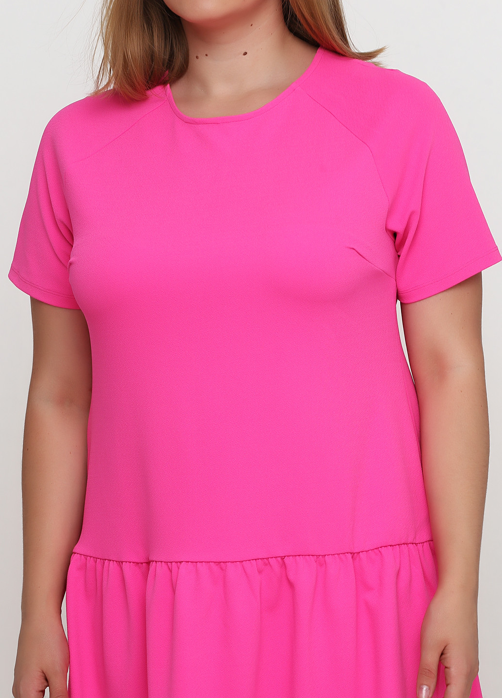 Розовое кэжуал платье платье-футболка Simply Be однотонное