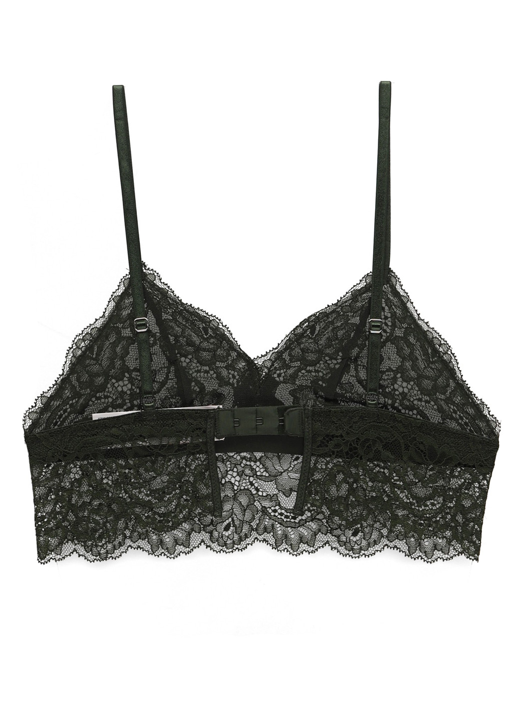 Темно-зелёный бралетт бюстгальтер Hunkemoller без косточек полиамид, кружево