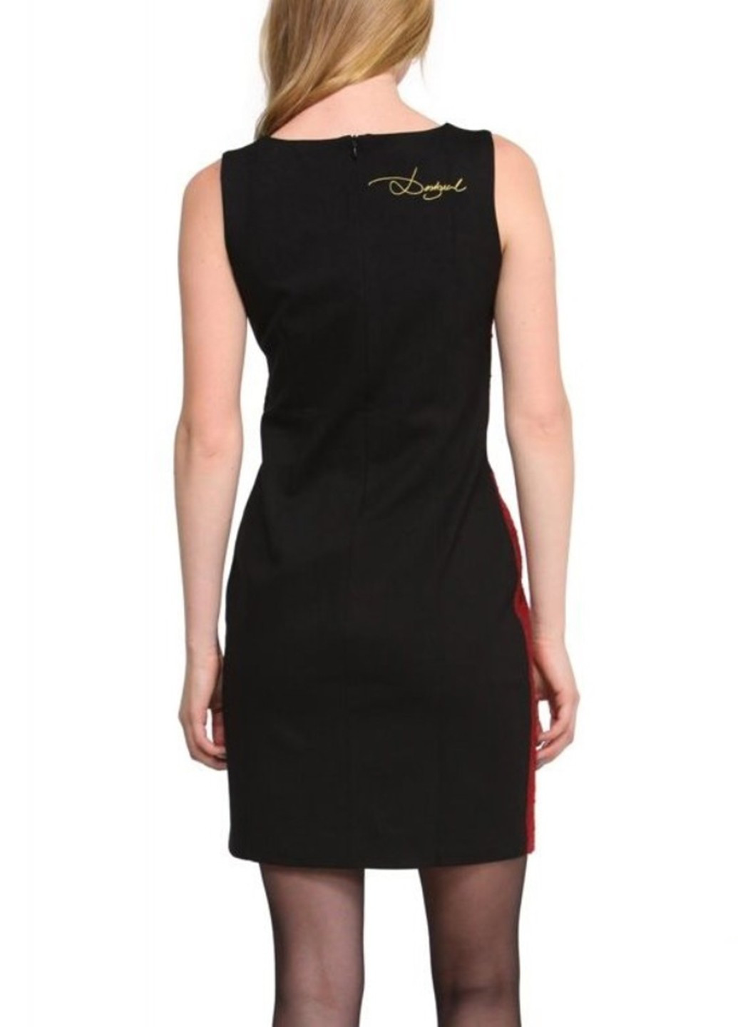Черное кэжуал платье футляр Desigual с рисунком