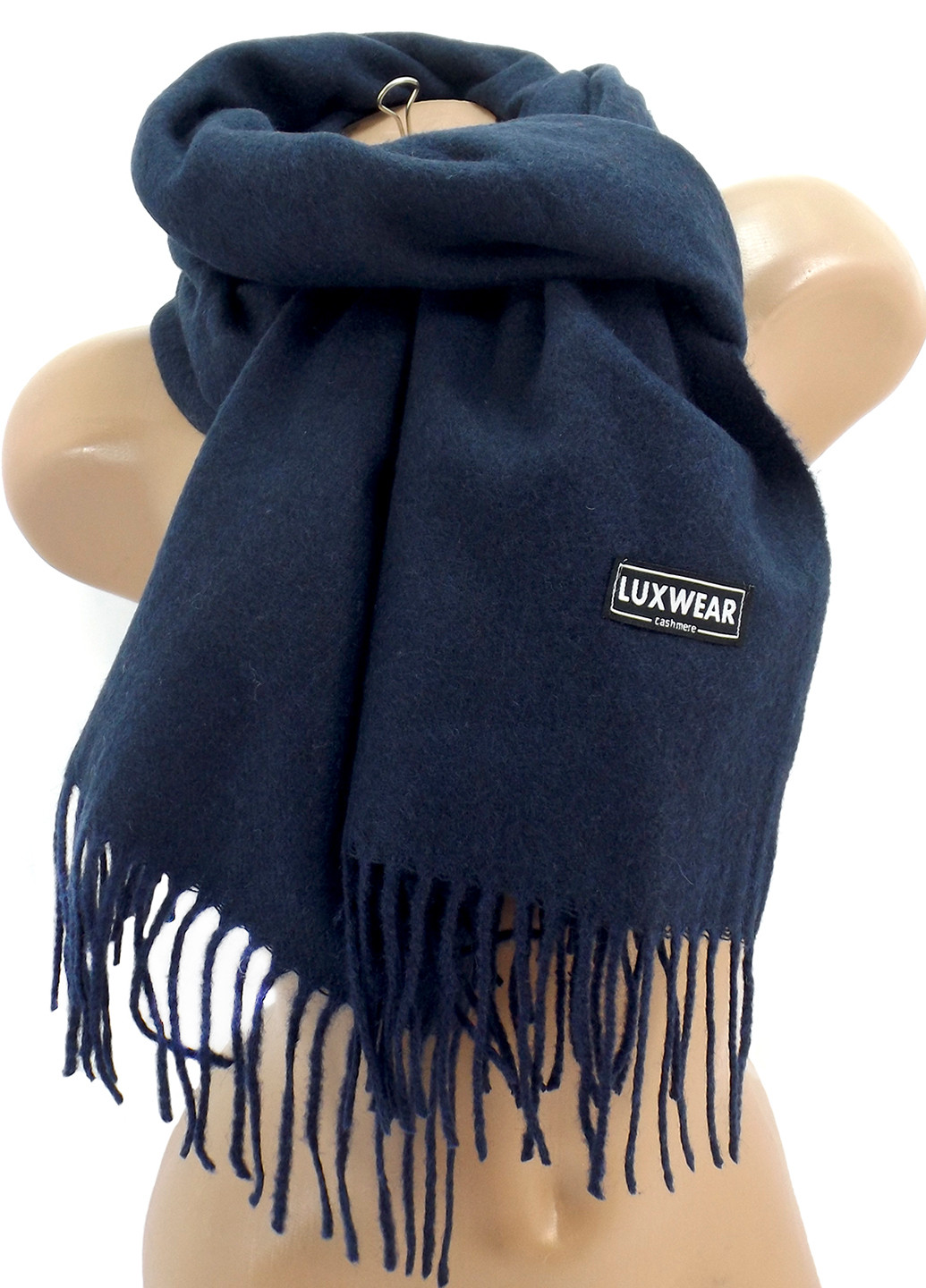 Женский кашемировый шарф Темно-синий LuxWear s128015 (225001106)