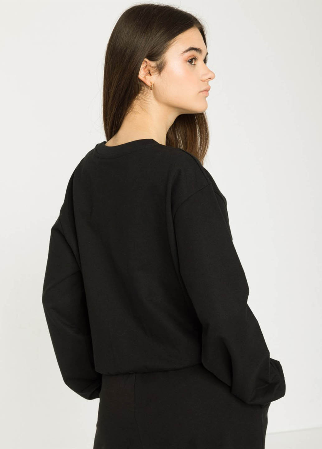 Reporter Young світшот малюнок чорний кежуал бавовна