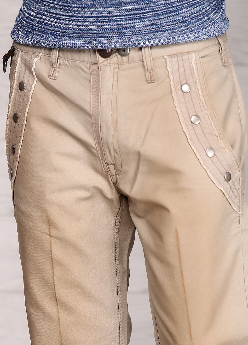 Бежевые кэжуал демисезонные со средней талией брюки Pepe Jeans