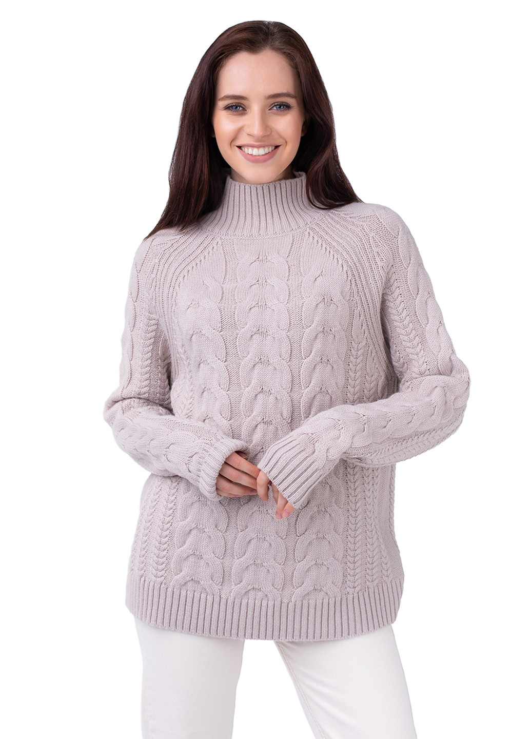Пудровий демісезонний светр жіночий Viviami