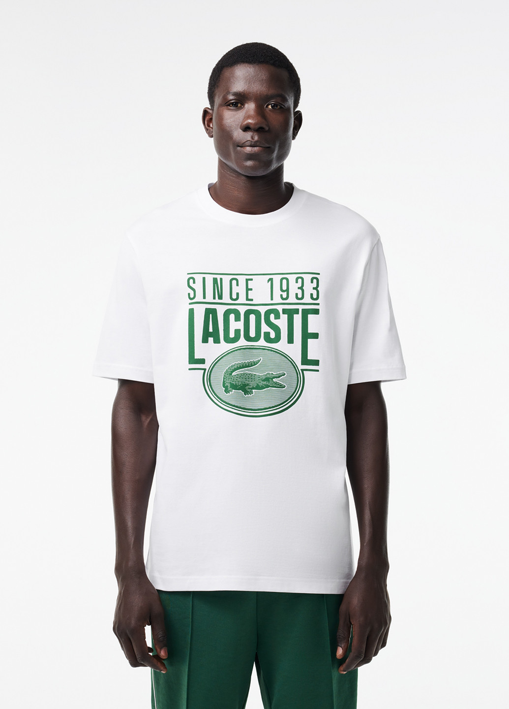 Белая футболка Lacoste