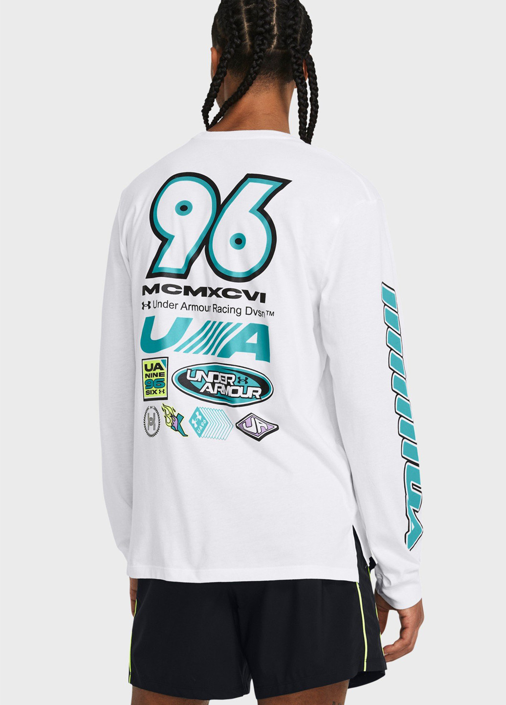 Белый демисезонный кэжуал лонгслив Under Armour с рисунком