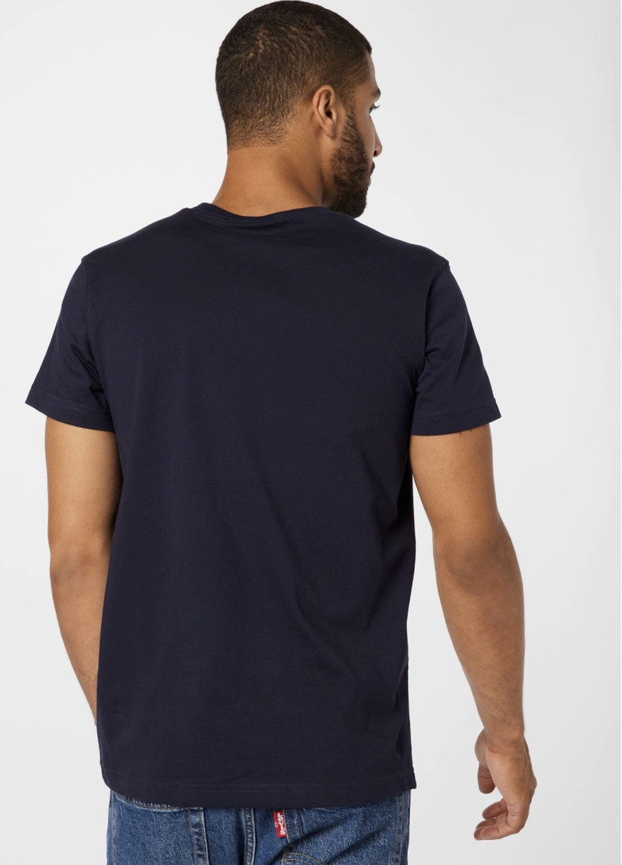 Синяя футболка з вишитым лого с коротким рукавом Calvin Klein Regular Fit