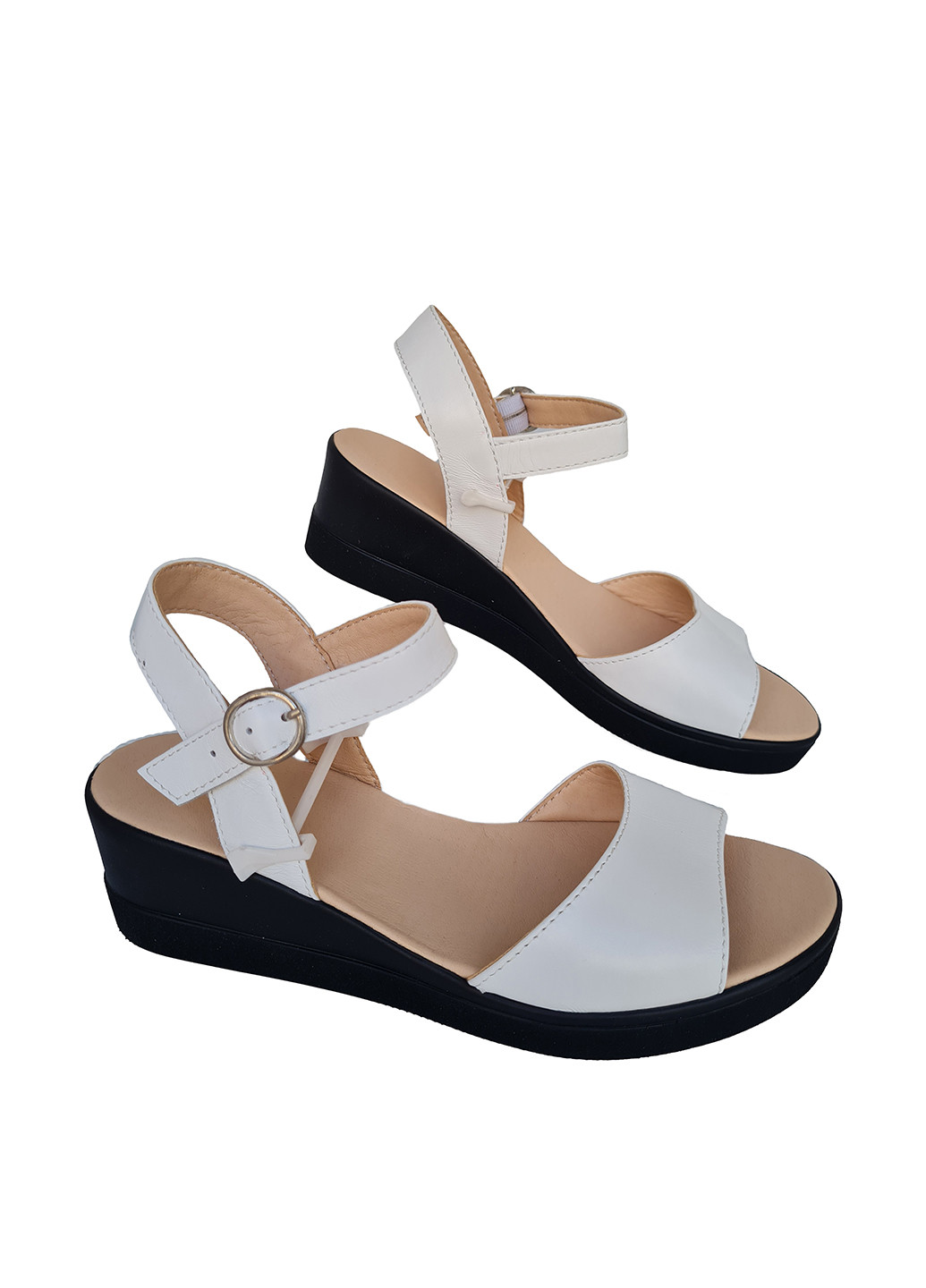 Белые босоножки Donna с ремешком