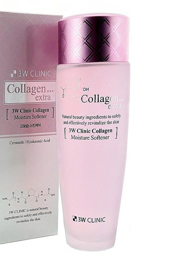 Collagen Extra Moisture Softener Тонер для лица Экстра увлажняющий с коллагеном, 150 мл 3W Clinic (236272376)