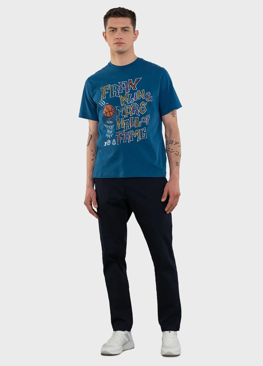 Синя футболка Franklin & Marshall