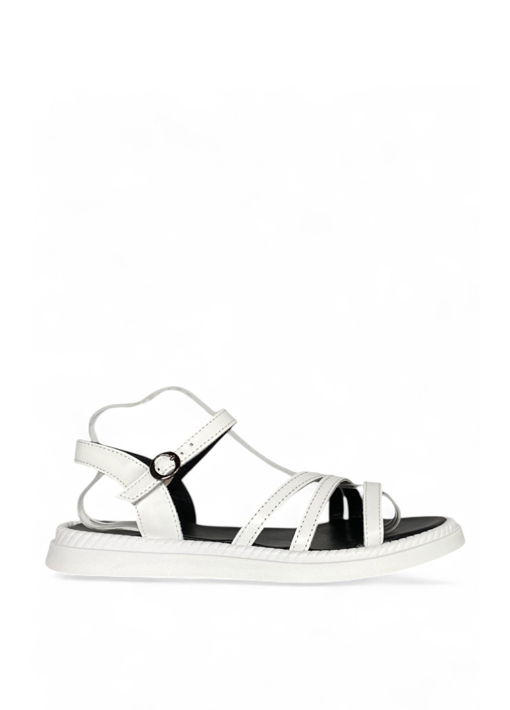 Белые босоножки Ailinda с ремешком с пряжкой, с белой подошвой