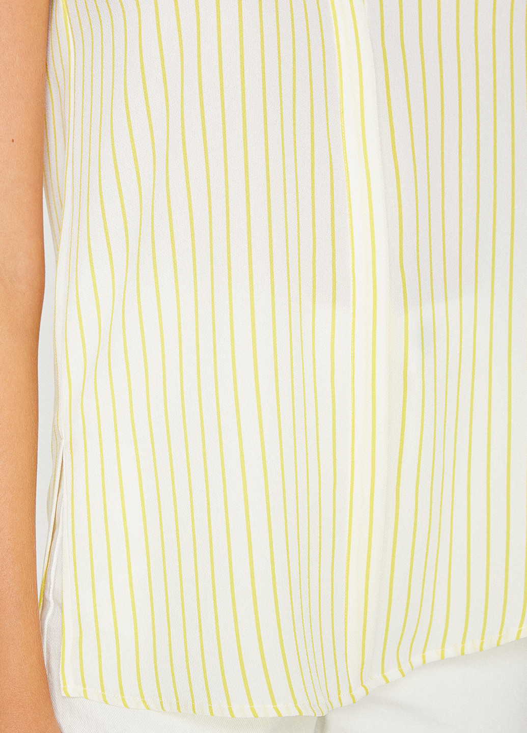 Светло-желтая кэжуал рубашка в полоску KOTON