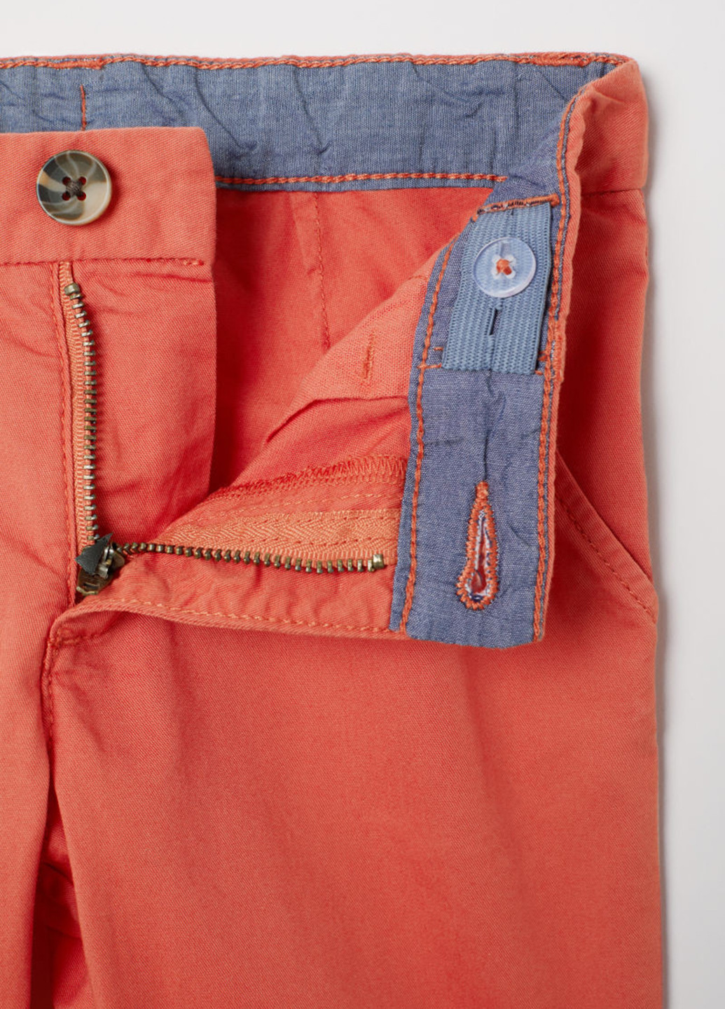 Оранжевые кэжуал демисезонные брюки H&M