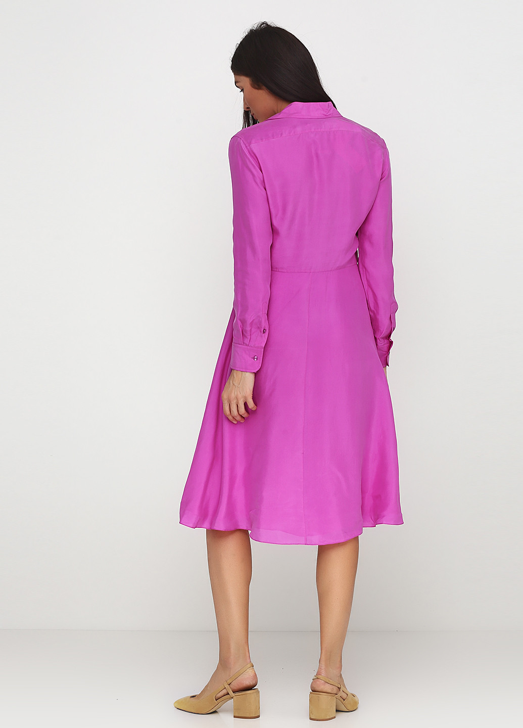Сиреневое кэжуал платье Ralph Lauren однотонное