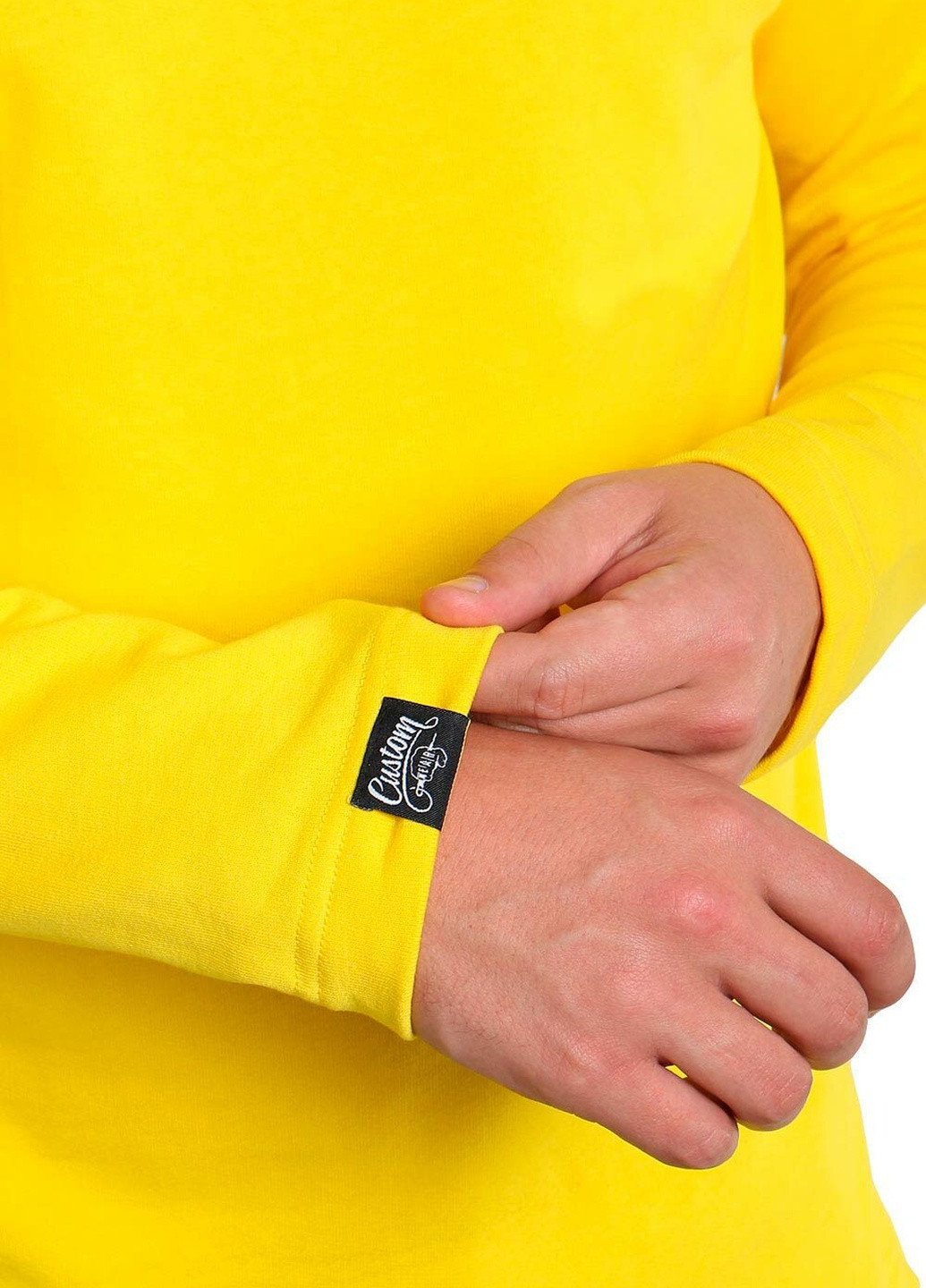 Свитшот Custom Wear - крой однотонный желтый кэжуал - (225121655)