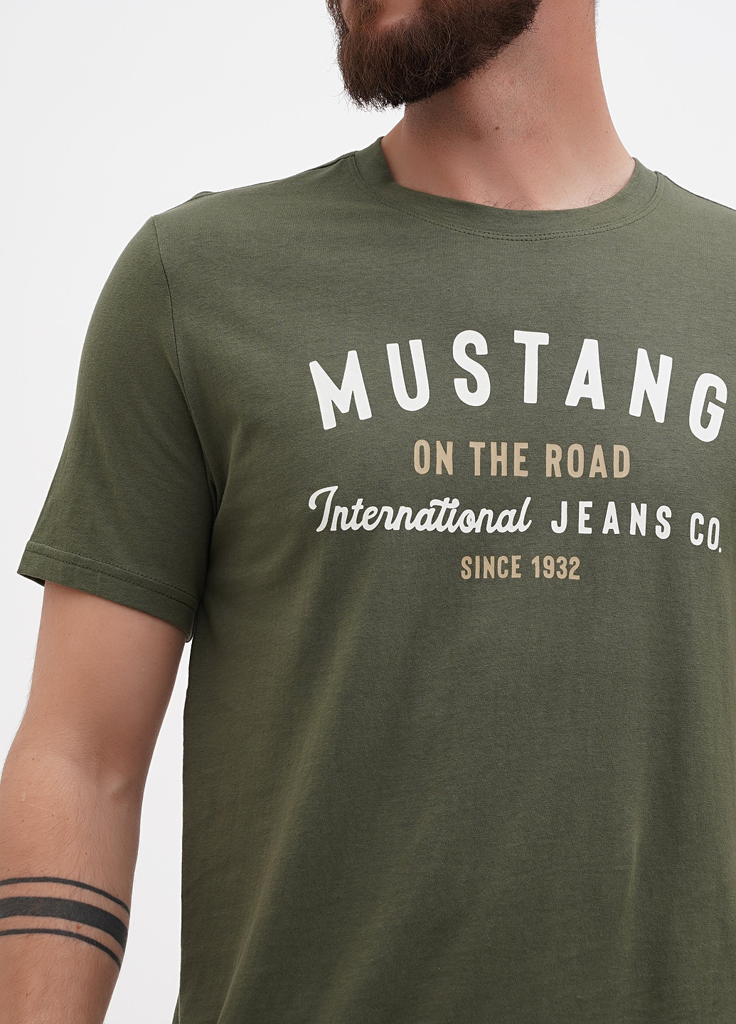 Хакі (оливкова) футболка Mustang