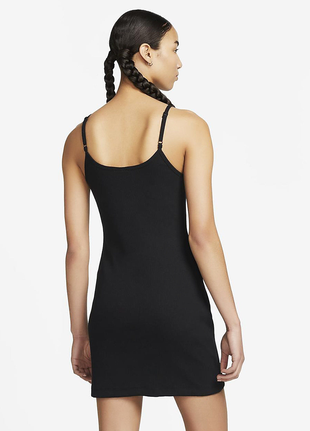 Черное спортивное платье dm6230-010 силуэтная Nike с логотипом