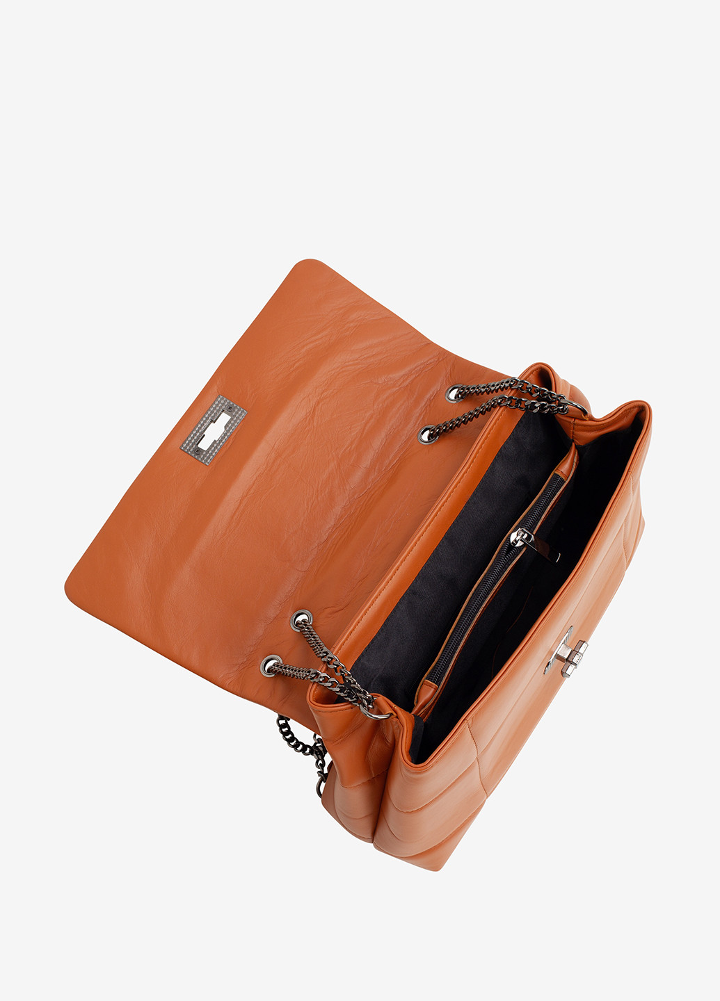 Сумка жіноча на ланцюжках крос-боді середня Сrossbody Nappa Regina Notte (249624436)