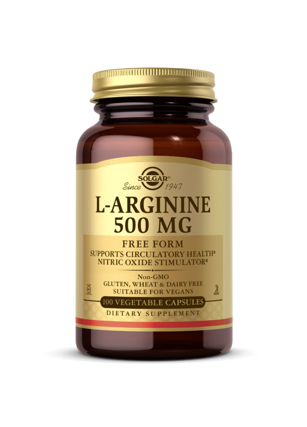 Л-Аргинин L-Arginine 500 mg (100 капс) солгар Solgar (255363242)