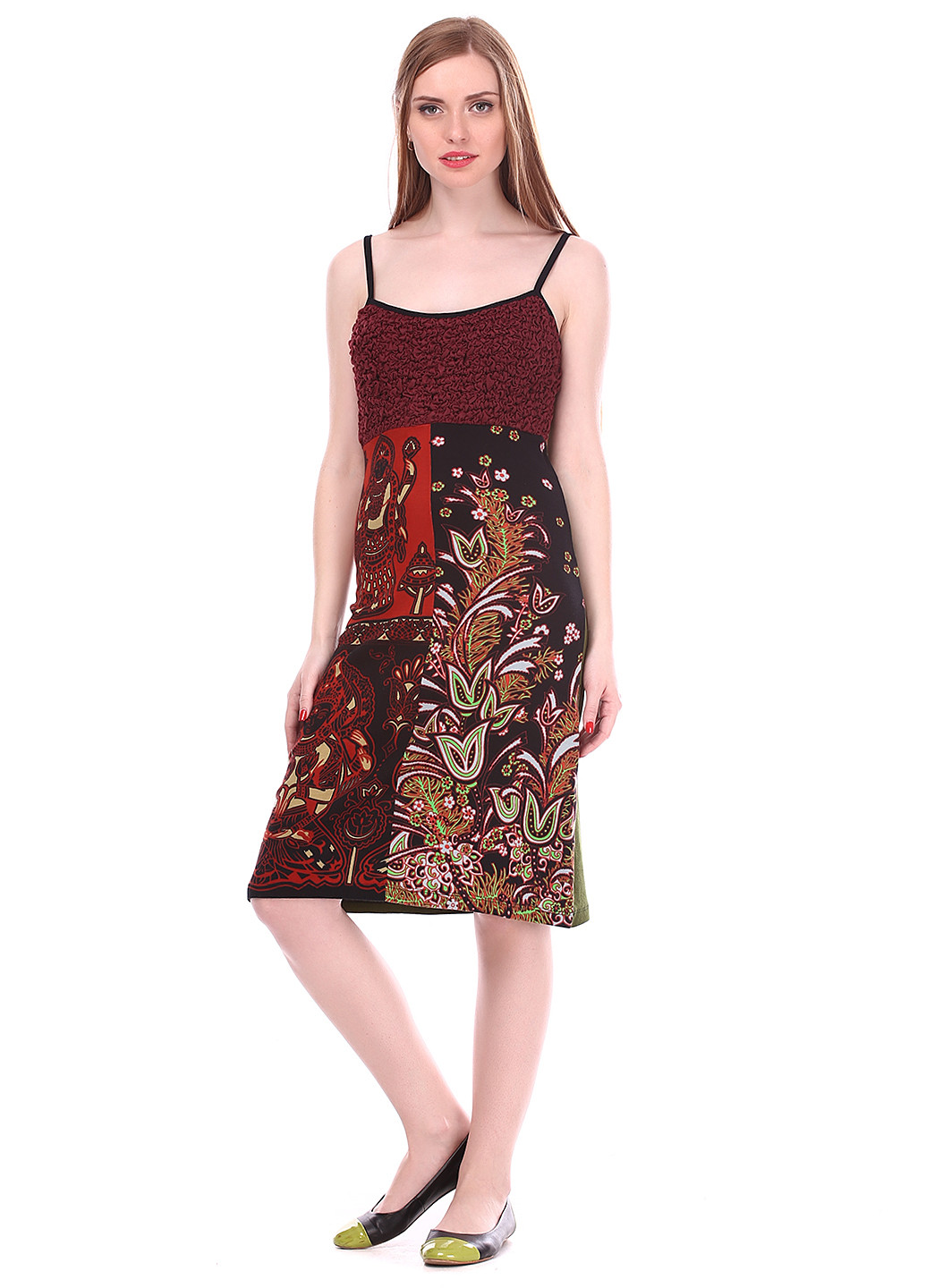 Комбинированное кэжуал платье Custo Barcelona с абстрактным узором
