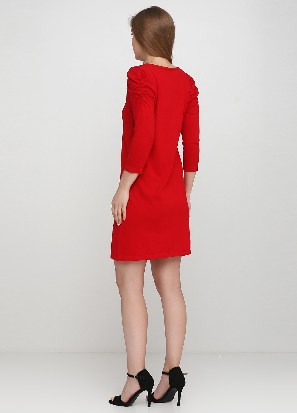 Красное кэжуал платье Stradivarius однотонное