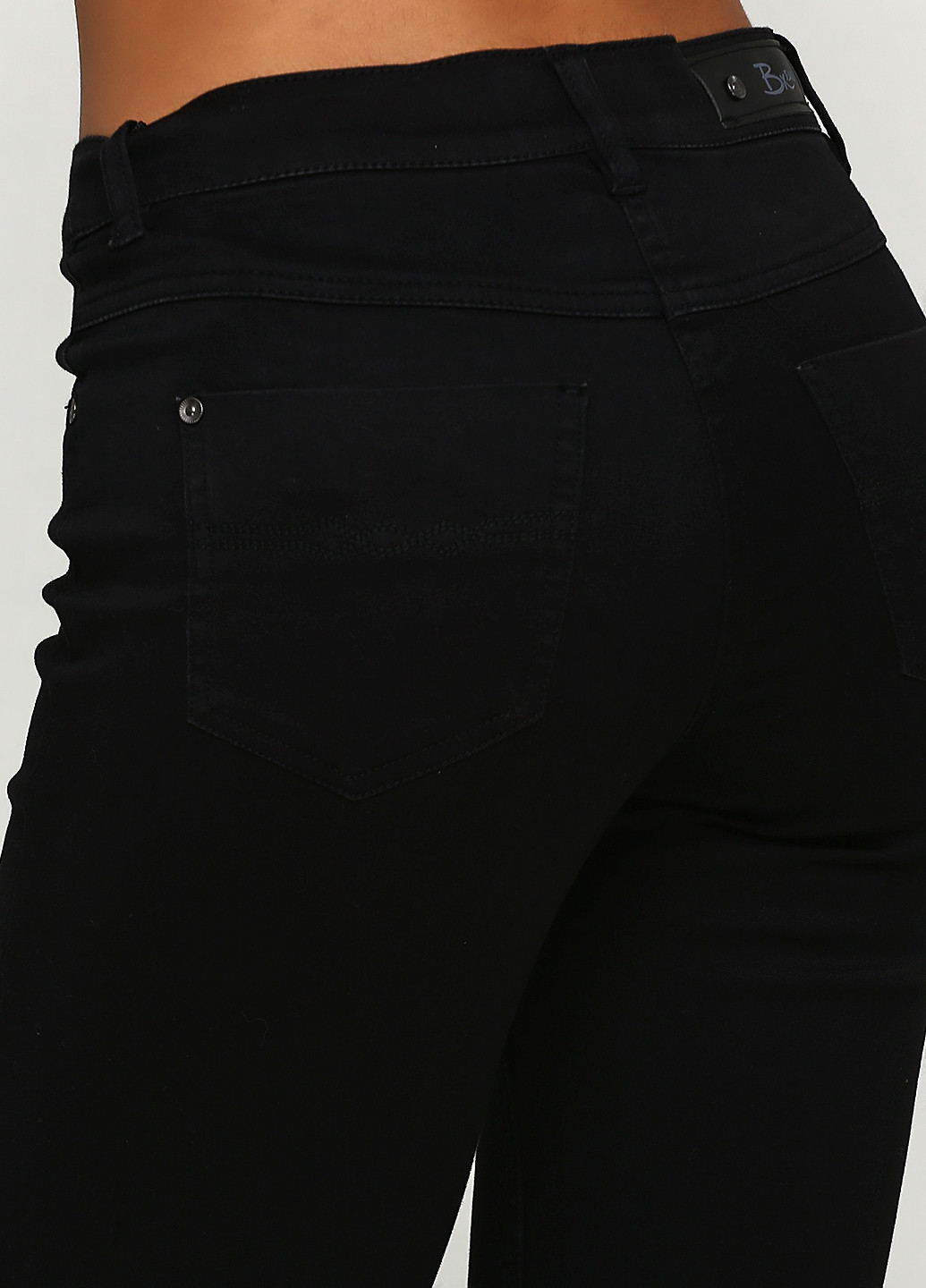 Черные кэжуал демисезонные прямые брюки Brandtex Collection