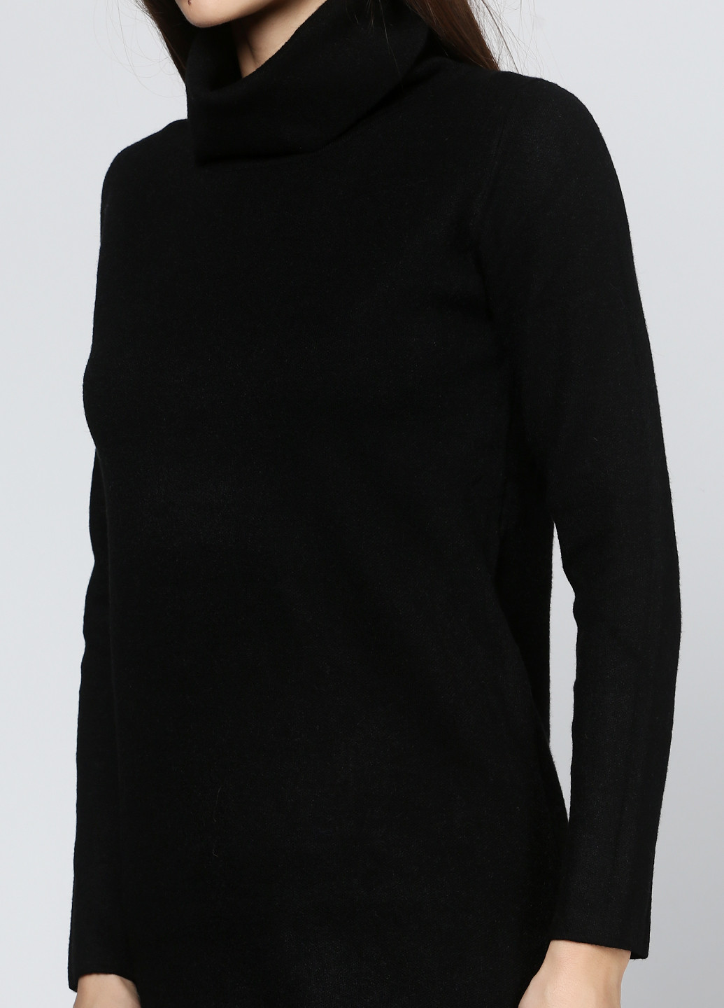 Черное кэжуал платье с длинным рукавом Melody Maker
