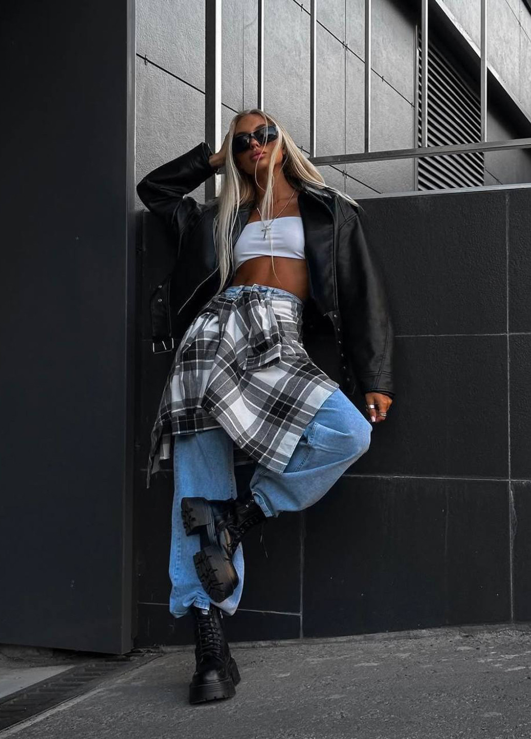 Чорна демісезонна куртка косуха No Brand