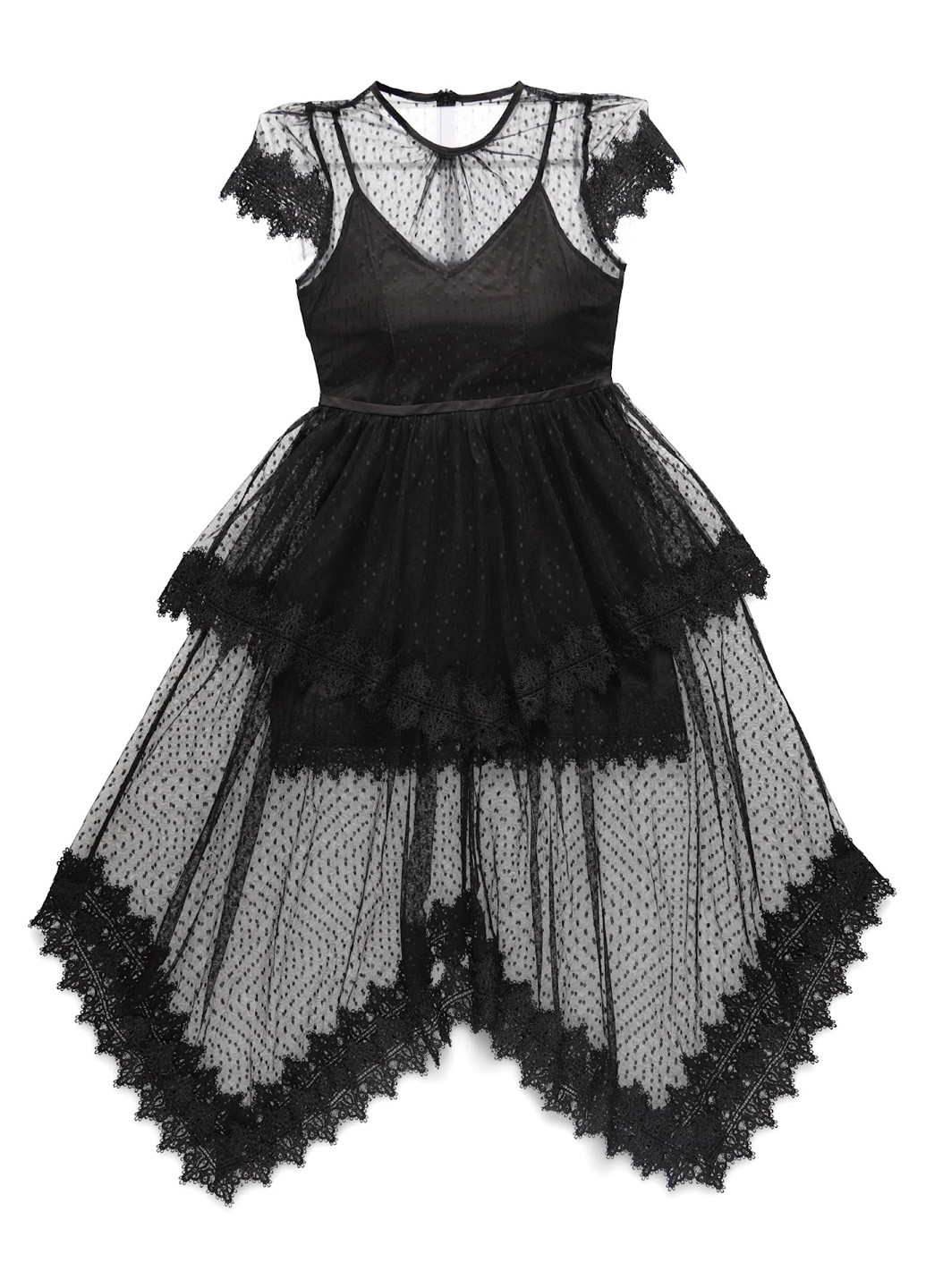 Черное кэжуал платье Forever Unique в горошек