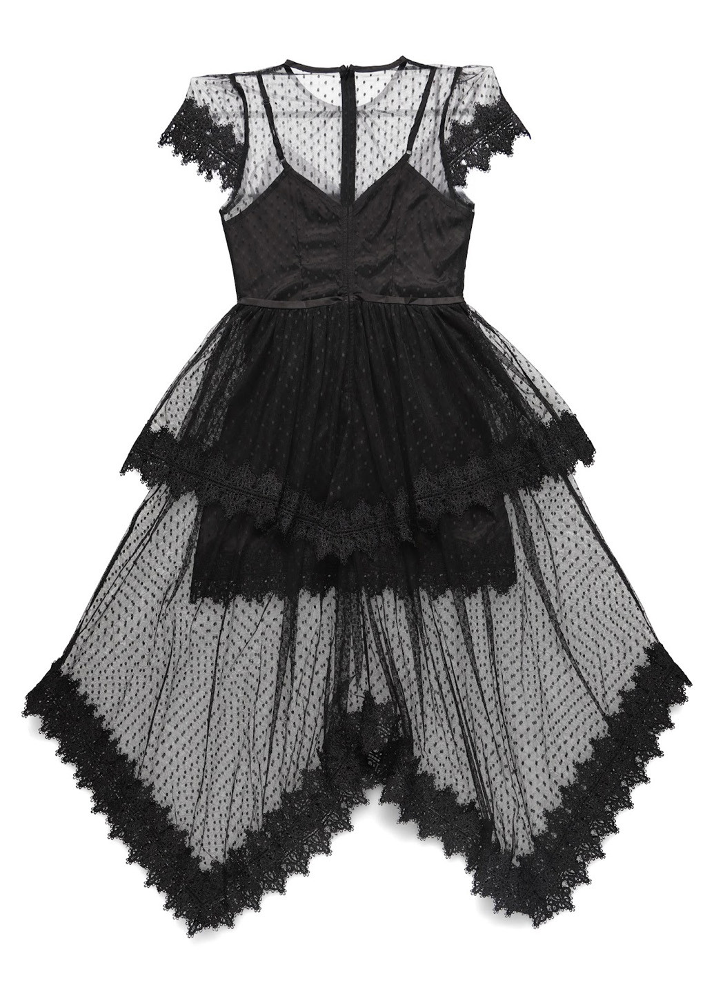 Черное кэжуал платье Forever Unique в горошек