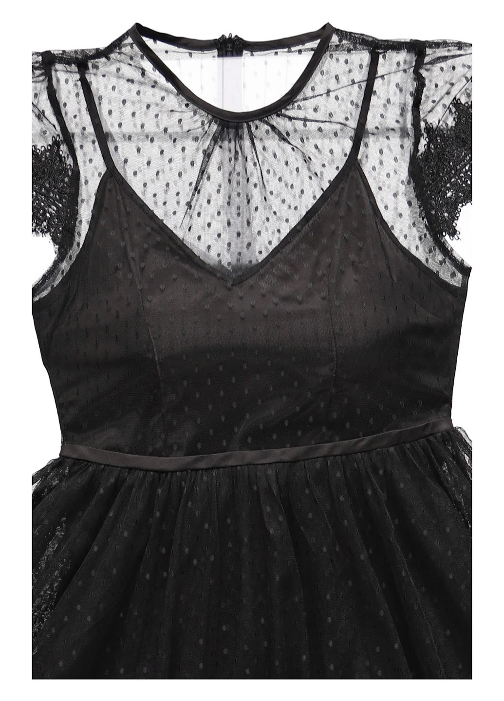 Черное кэжуал платье Forever Unique в горошек