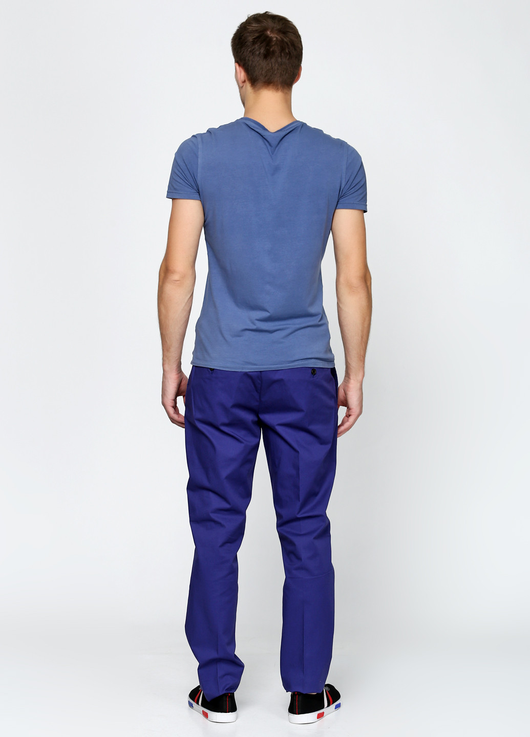 Синие кэжуал демисезонные со средней талией брюки Dockers