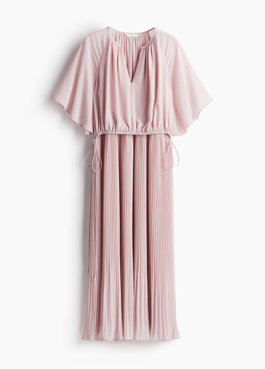 Пудрова коктейльна сукня для годуючих а-силует, плісована H&M однотонна