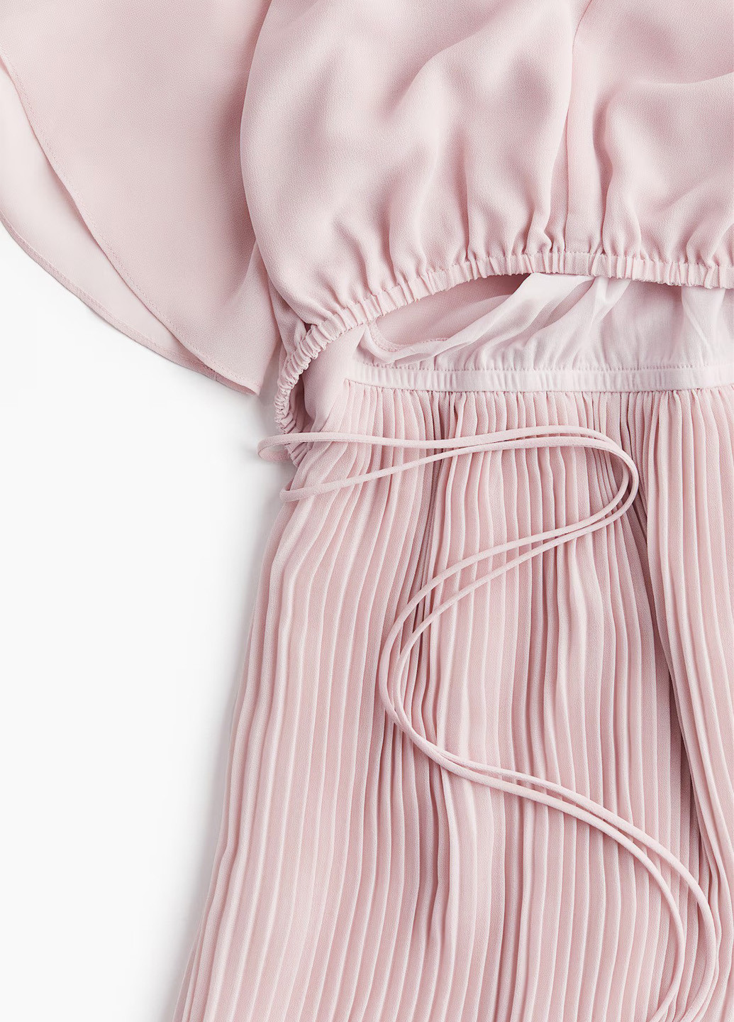 Пудрова коктейльна сукня для годуючих а-силует, плісована H&M однотонна