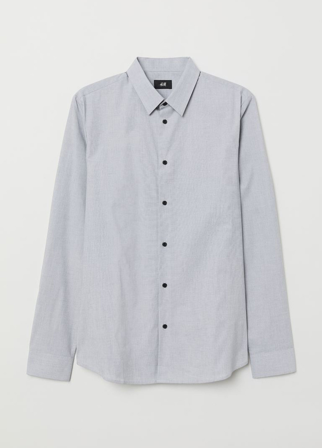 Темно-серая кэжуал рубашка меланж H&M