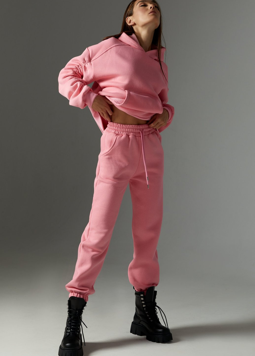 Розовые кэжуал демисезонные джоггеры брюки Gepur