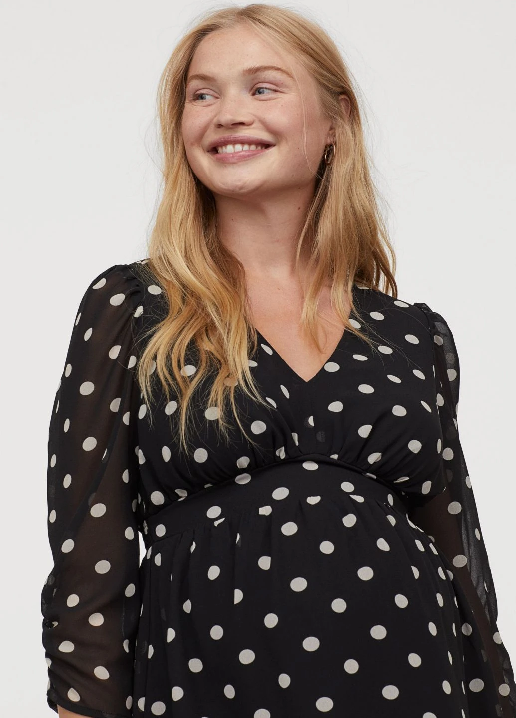 Чёрная блуза для беременных H&M