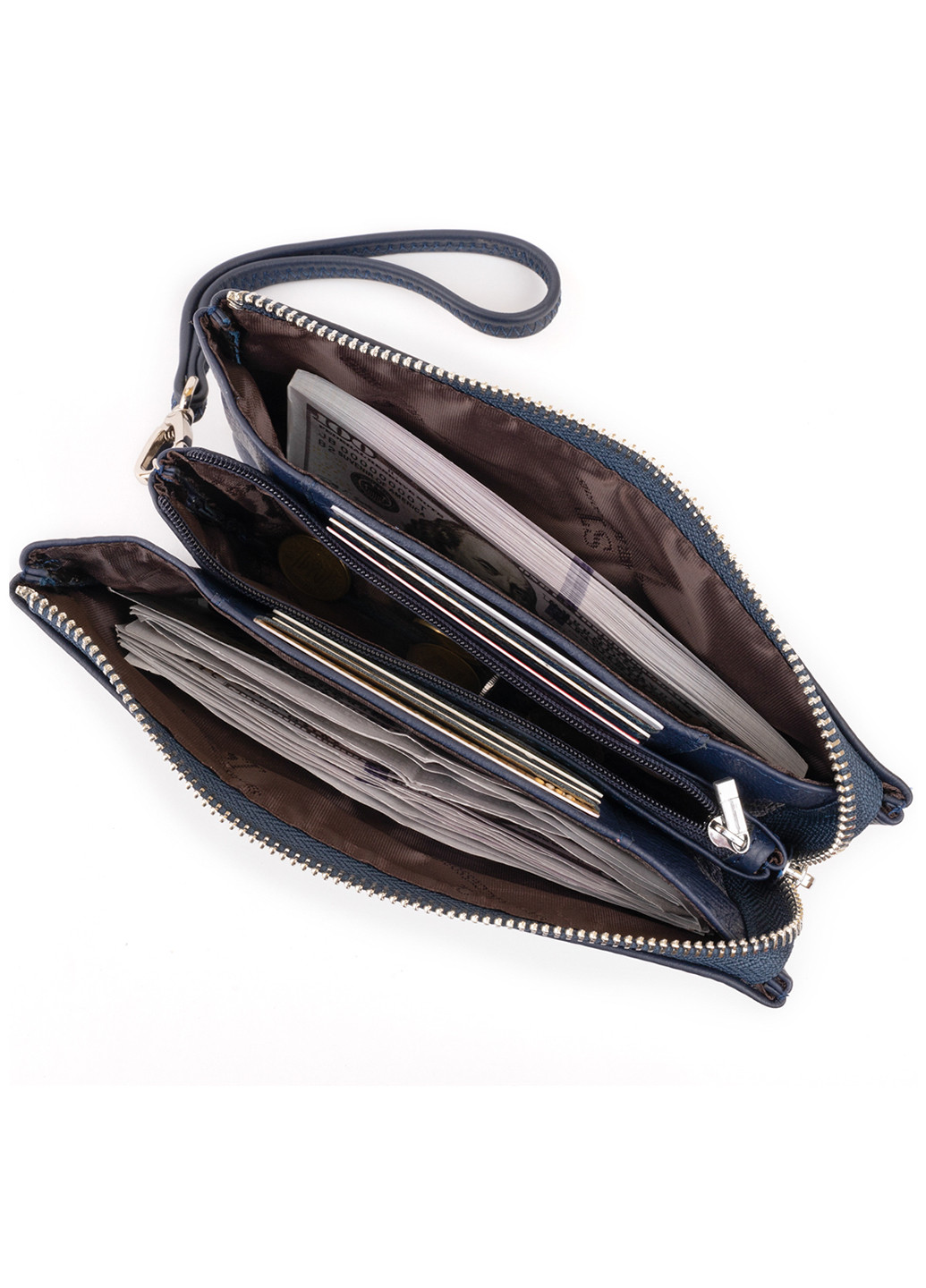 Женский кожаный кошелек-клатч 19,2х10х2 см st leather (229460628)