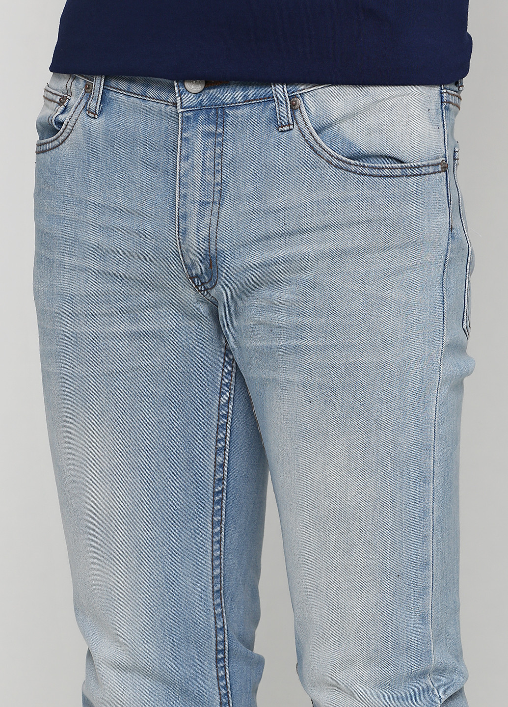 Голубые демисезонные зауженные джинсы Cheap Monday