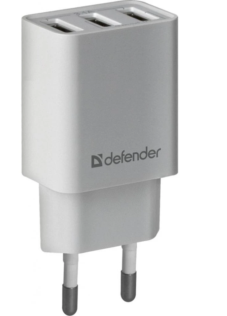 Зарядний пристрій UPA-31 white, 3xUSB, 5V / 3.1A (83587) Defender (216637431)