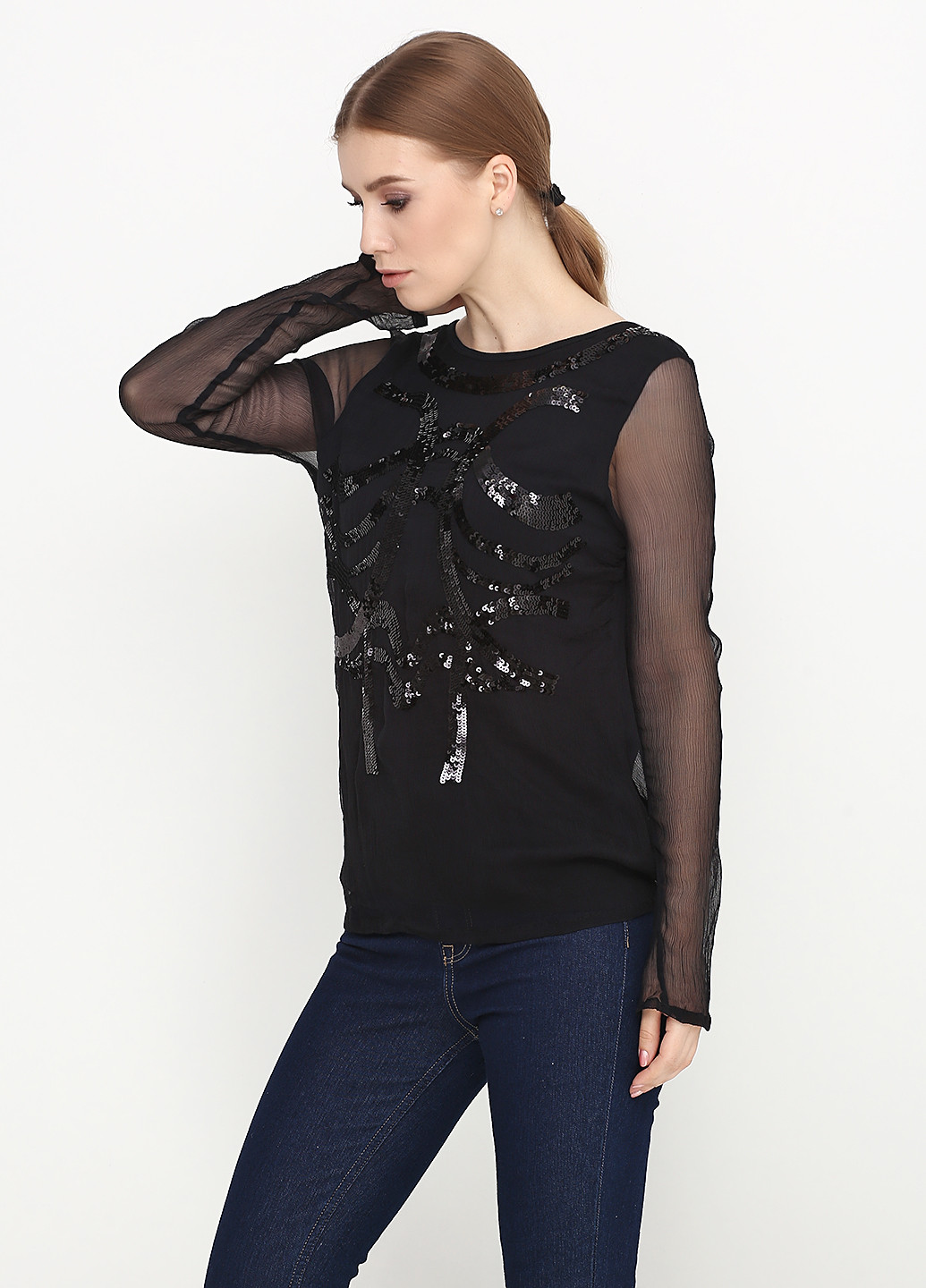 Чорна блуза NU DENMARK