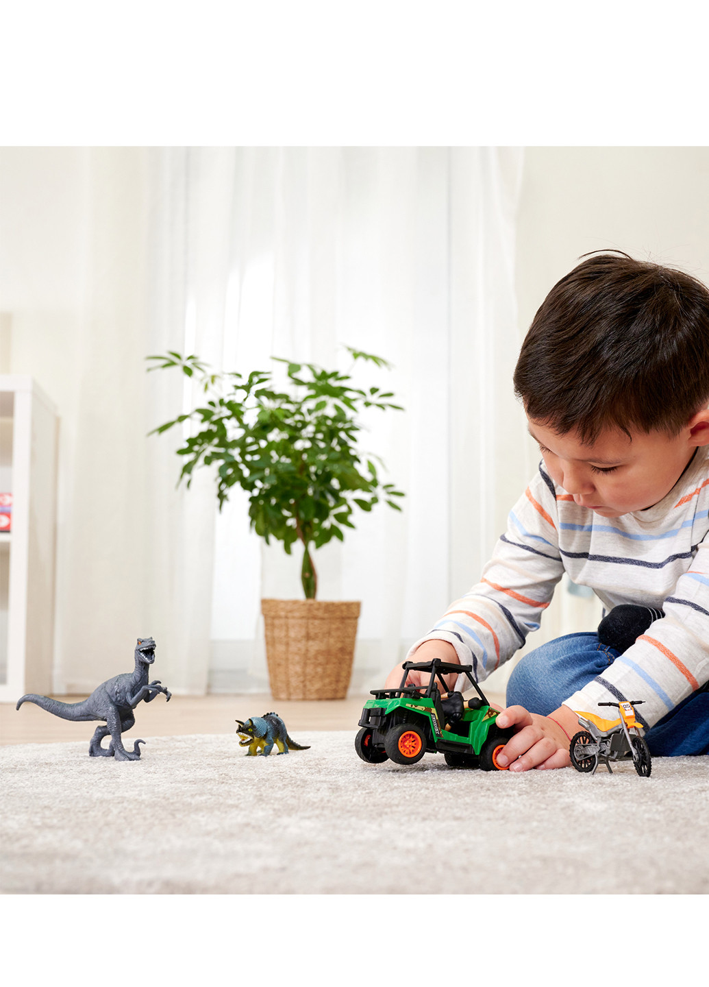 Игровой набор "Поиск динозавров", багги и мотоцикл, 2 динозавра, 1 фигурка Dickie toys (286307998)