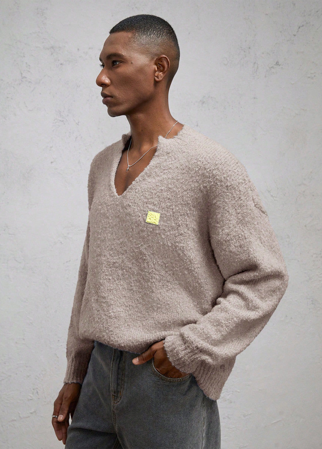 Бежевий демісезонний пуловер пуловер SHEIN