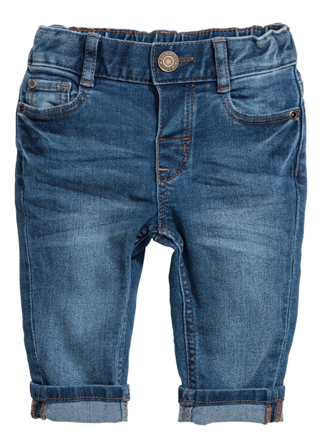 Синие демисезонные со средней талией джинсы H&M