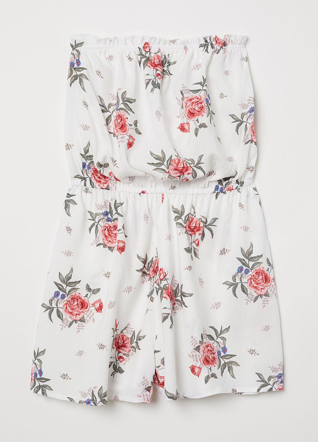 Комбинезон H&M комбинезон-шорты цветочный белый кэжуал