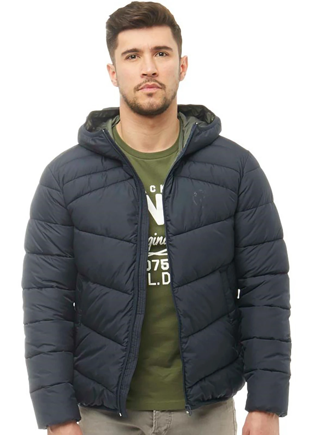 Темно-синяя демисезонная куртка Jack & Jones