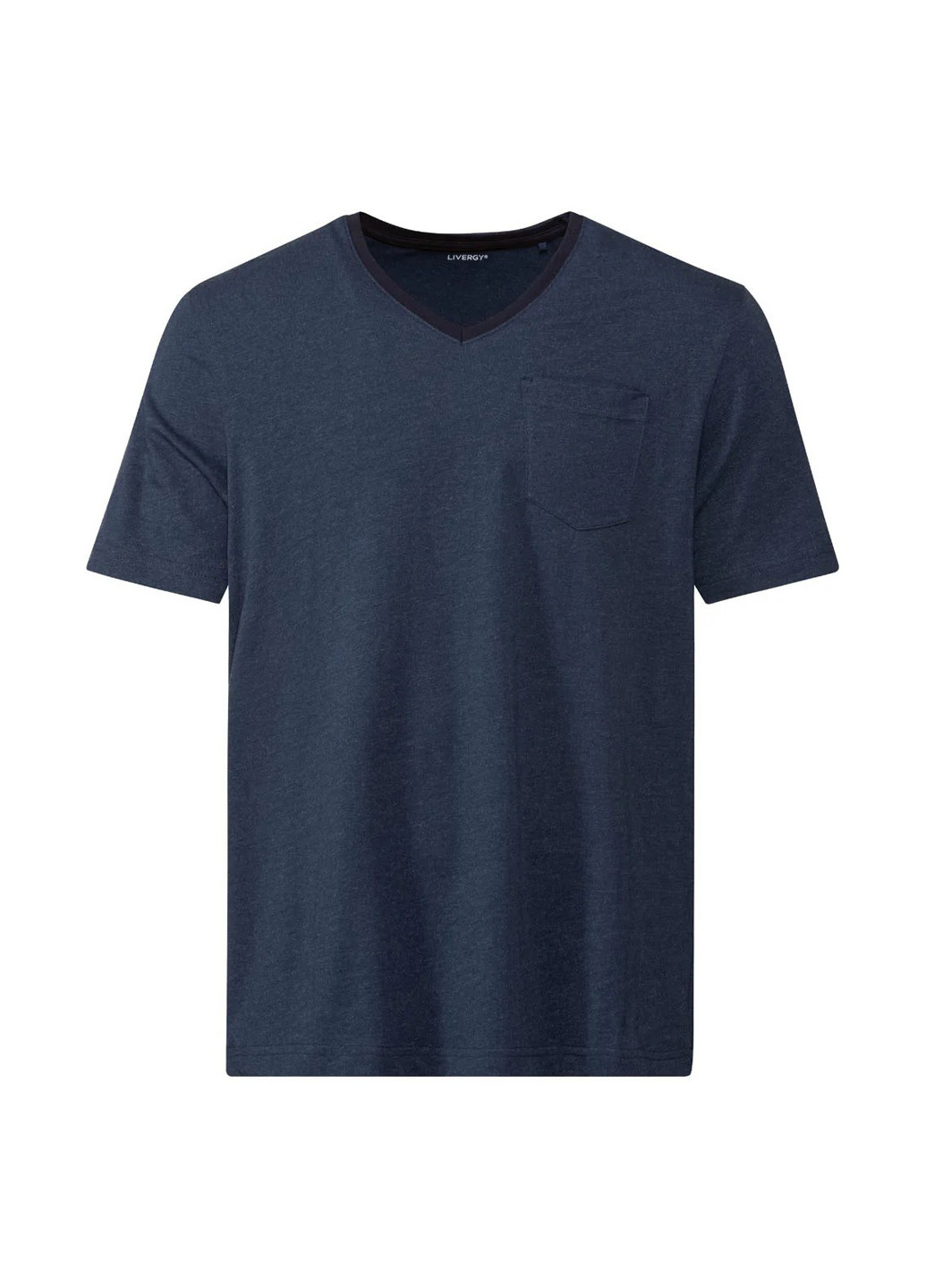 Темно-синяя футболка с коротким рукавом Livergy
