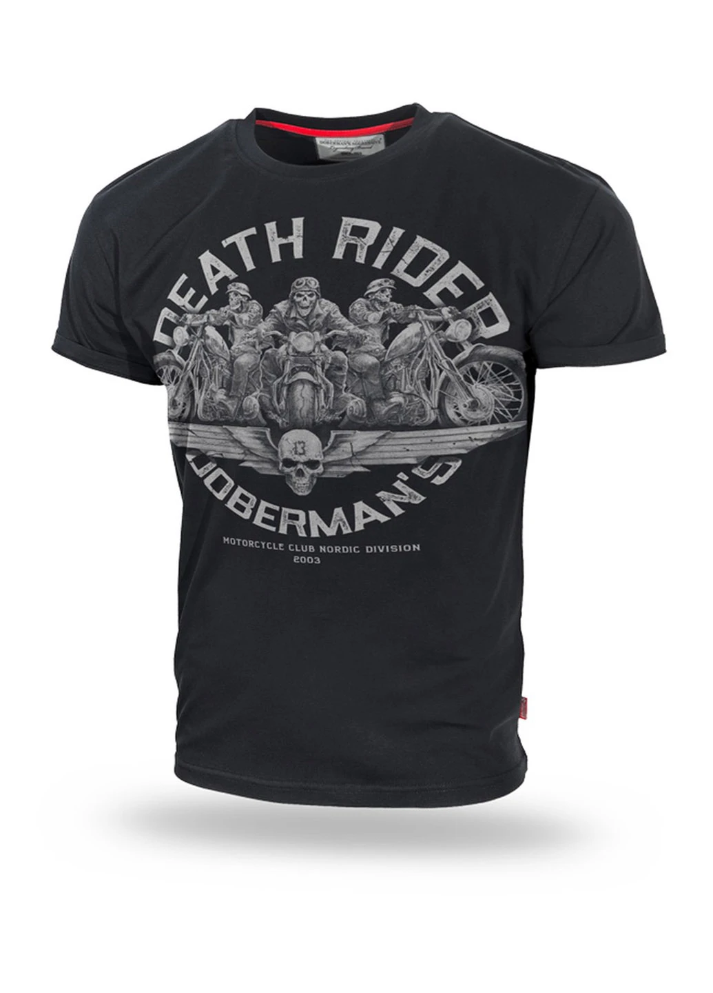 Чорна футболка dobermans death riders ts166bk Dobermans Aggressive