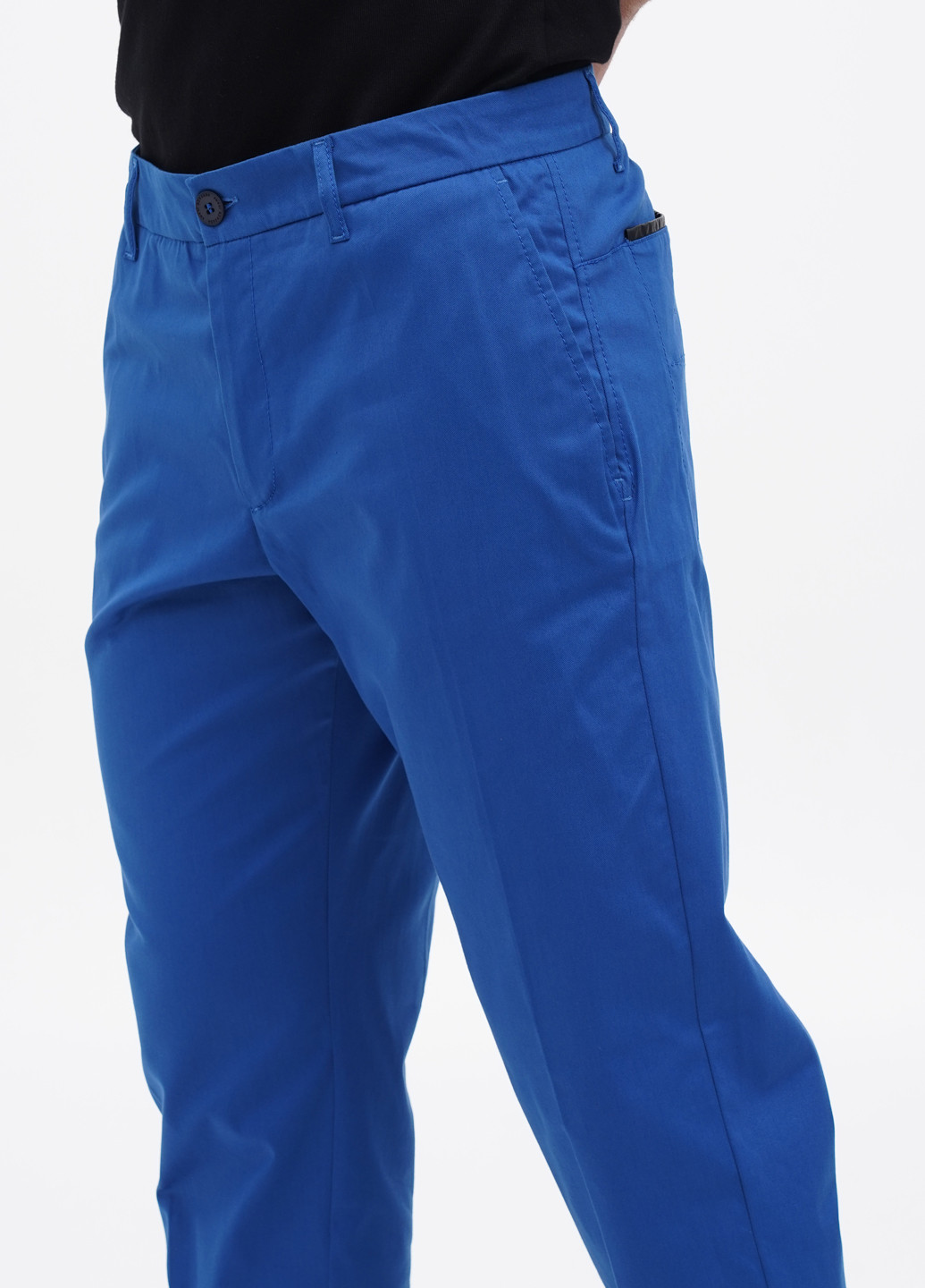 Синие кэжуал демисезонные прямые брюки Versace Jeans