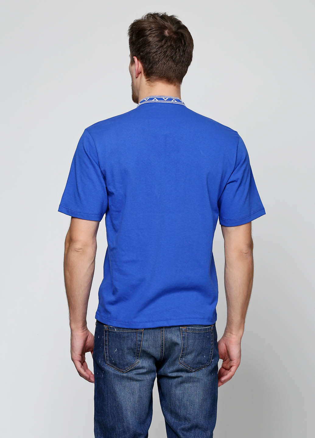 Синяя летняя футболка ЕтноМодерн